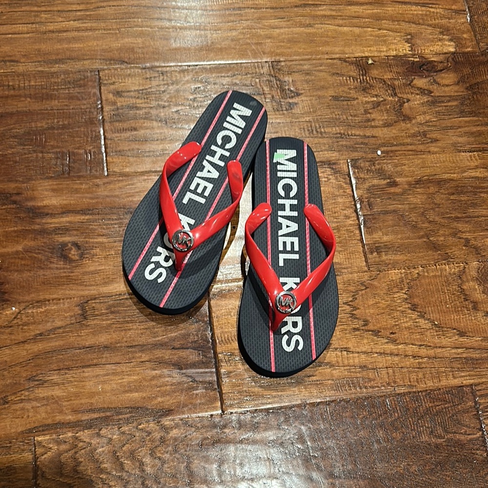 Michael Kors Red and Black Sandals